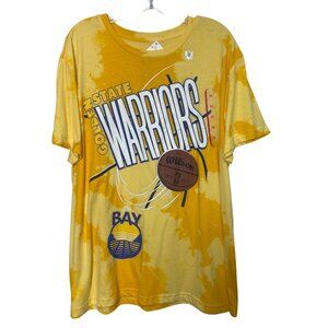 Golden State Warriors Tshirt NBA Mens XXL Yellow New Tie Dye Basketball Graphic